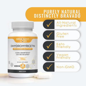 Premium Dihydromyricetin Morning Recovery Support Supplement with Milk Thistle Extract