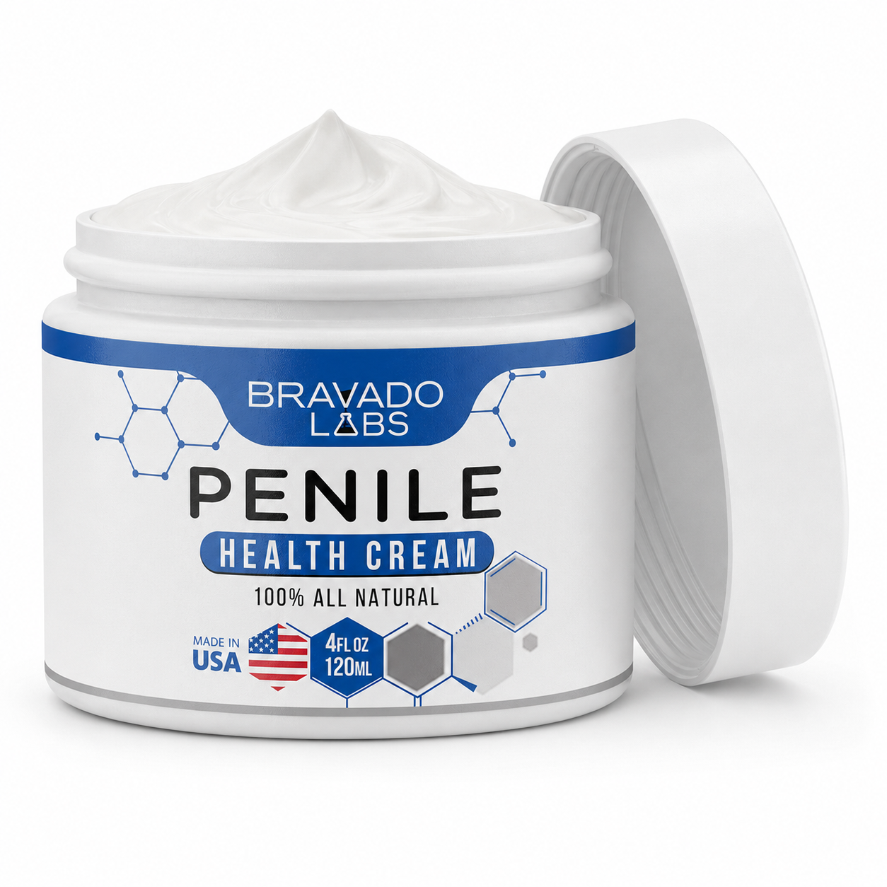 Premium Penile Health Creme for Men – Daily Moisturizer Cream for Dry Skin, Redness, Chafing, Sensitivity - 4oz