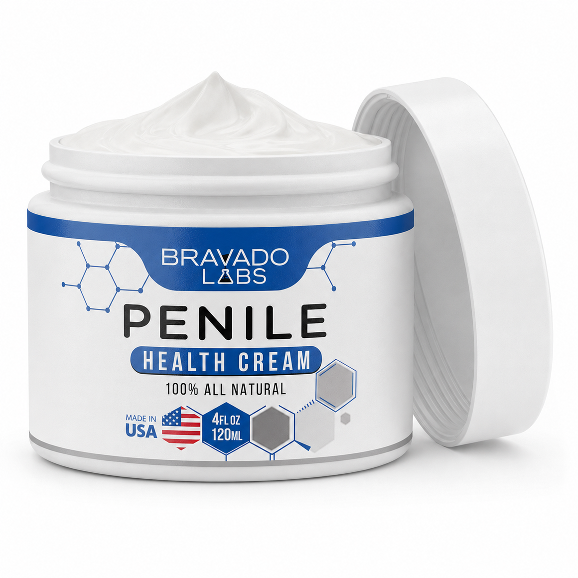Premium Penile Health Creme for Men – Daily Moisturizer Cream for Dry Skin, Redness, Chafing, Sensitivity - 4oz